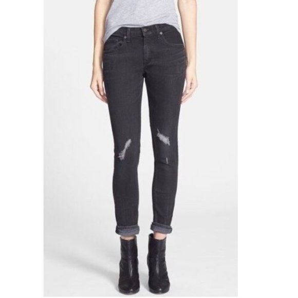 Rag & Bone The Skinny Jeans in Blackthorne - Picture 1 of 8